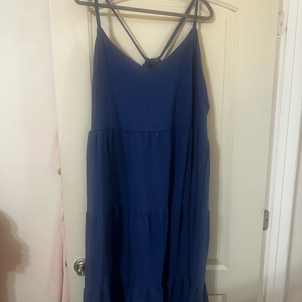 Old Navy Blue Tiered Maxi Dress